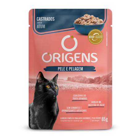 Sache Origens Gatos Adultos Castrados Sabor Atum 85g