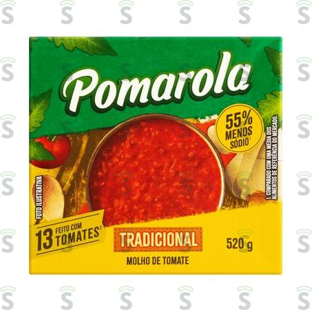  Pomarola-molho Tomate 520g Tradicional