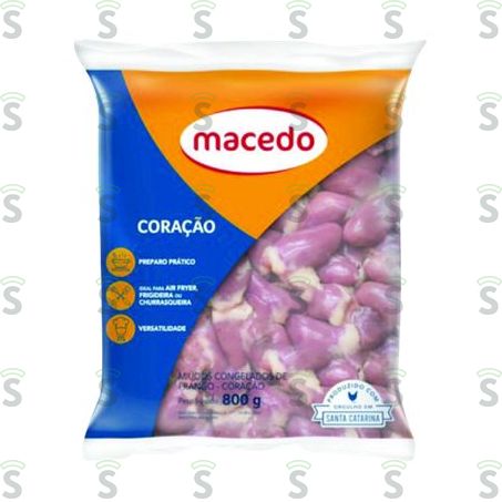  Coraçao Frango 800gr Macedo