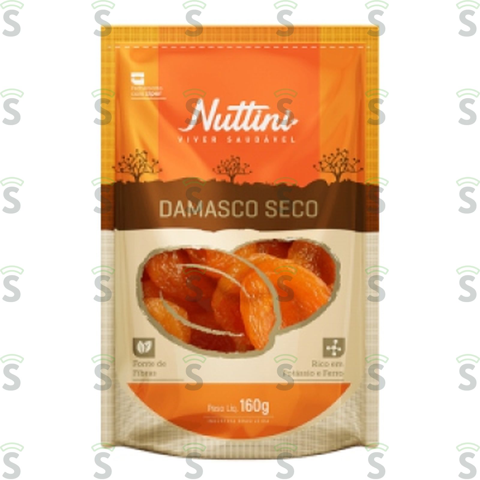 Nuttini-damasco seco 160g