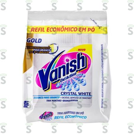  Tira Manchas Em Pó Vanish Oxi Action Crystal White Refil 400g