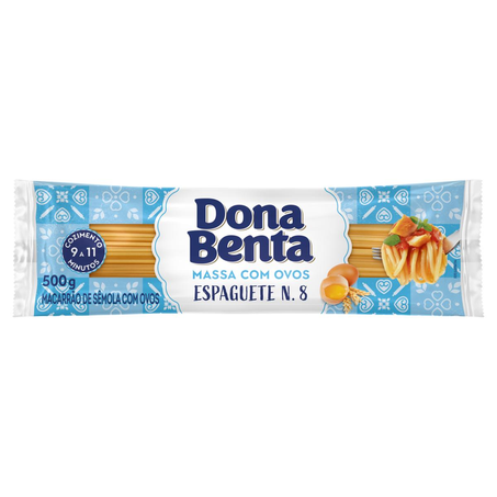 Massa Dona Benta 500g - Com Ovos - Espaguete