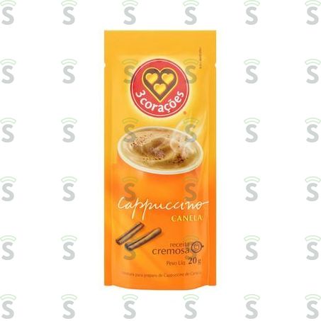 Capuccino 3 Corações Canela Sachê 20g