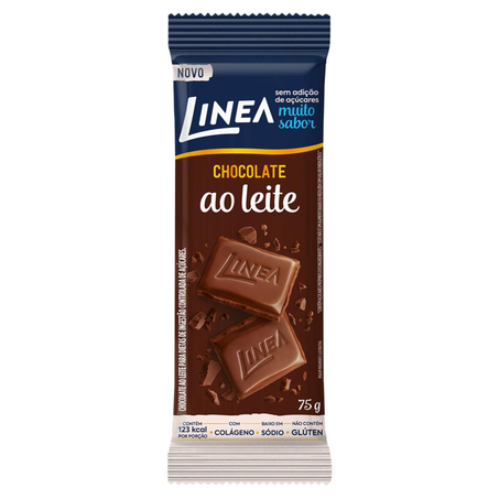 Chocolate Linea 75g - Zero Açúcar - Ao Leite