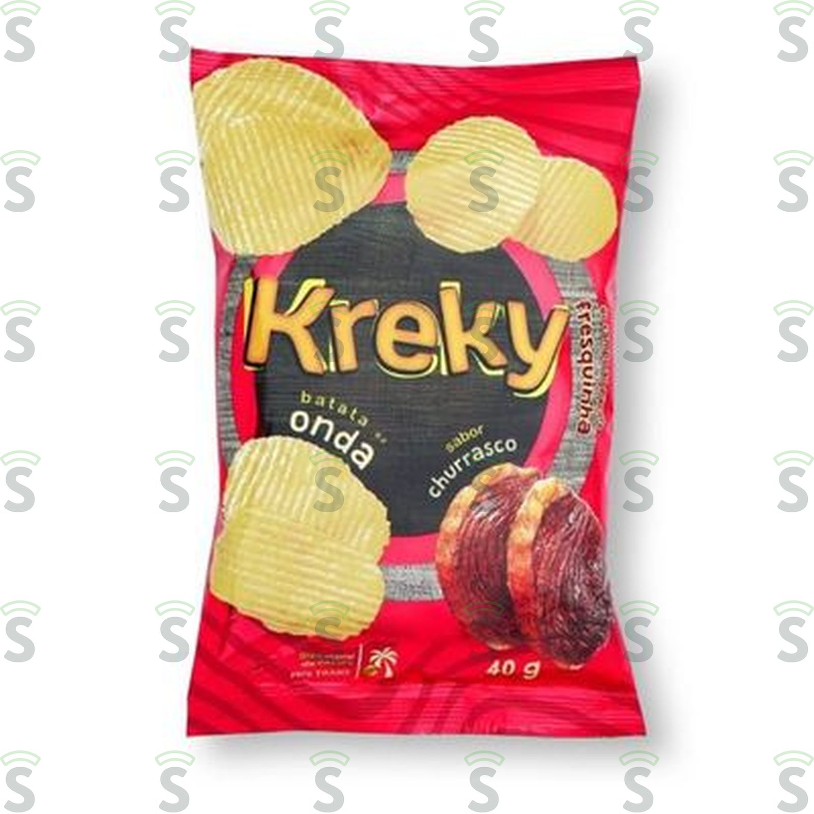 Kreky-batata ondulada 40g churrasco