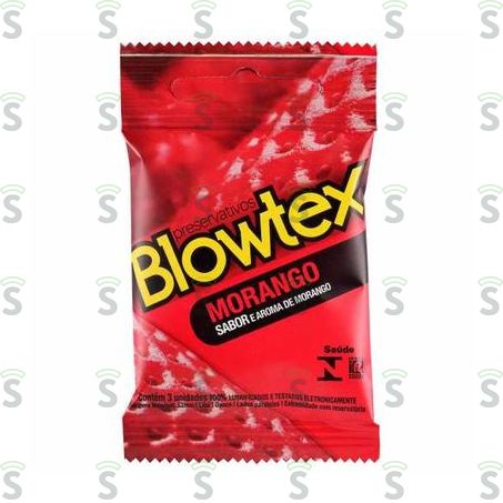  Preservativo Blowtex Morango Embalagem 3un