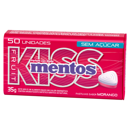 Pastilha Mentos Kiss 35g - Morango