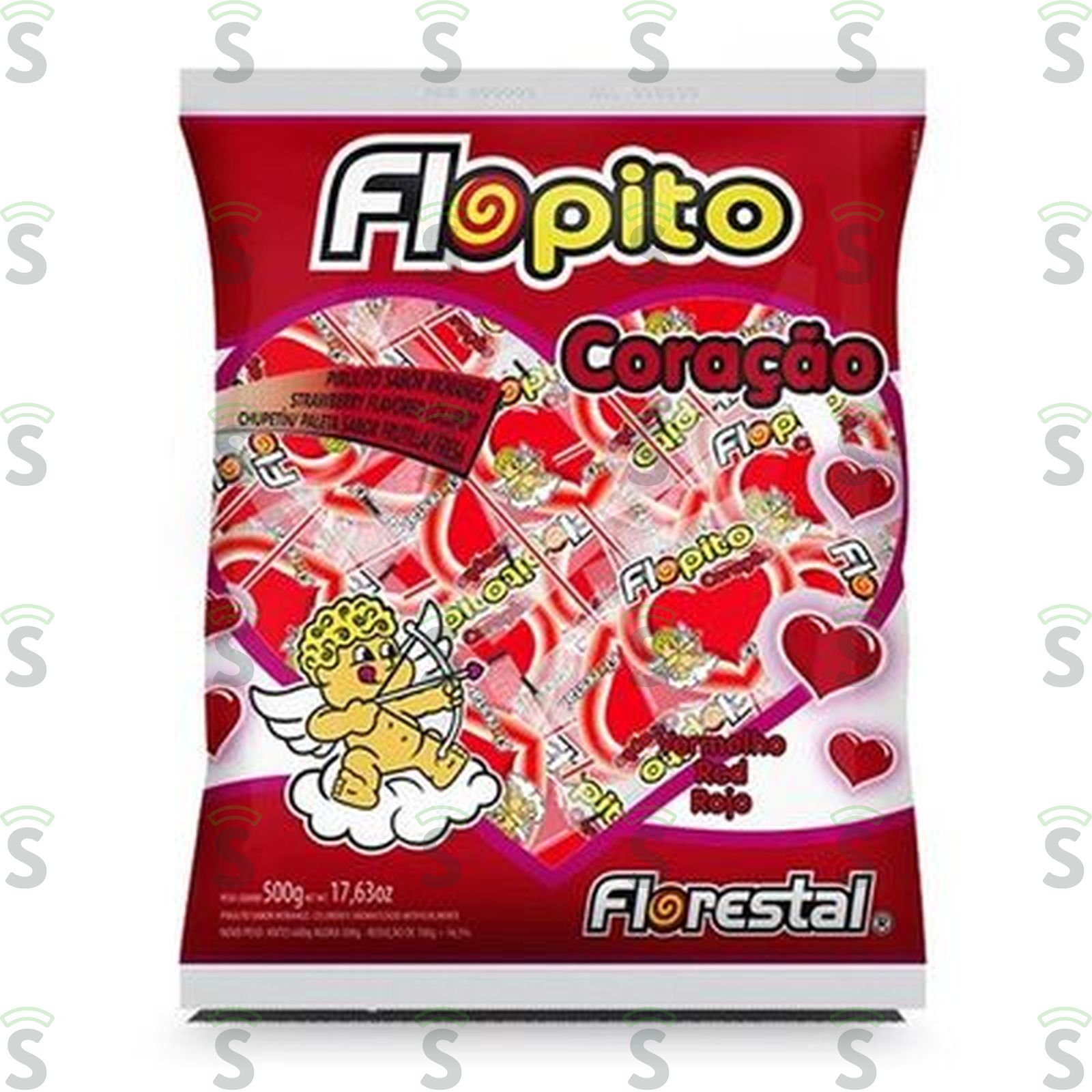 Florestal-pirulito coracao vermelho 500g