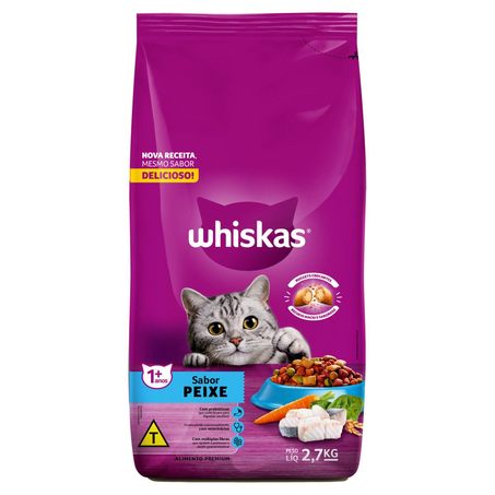 Ração Whiskas 2,7kg - Adultos - Peixe