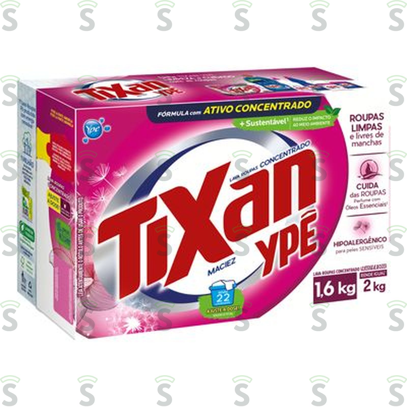 Lava-Roupas Pó Concentrado Ypê Maciez Tixan Caixa 1.6kg