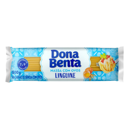 Massa Dona Benta 500g - Com Ovos - Linguine