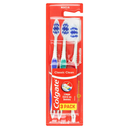 Escova Dental Colgate Classic Clean - Leve 3, Pague 2 Escovas