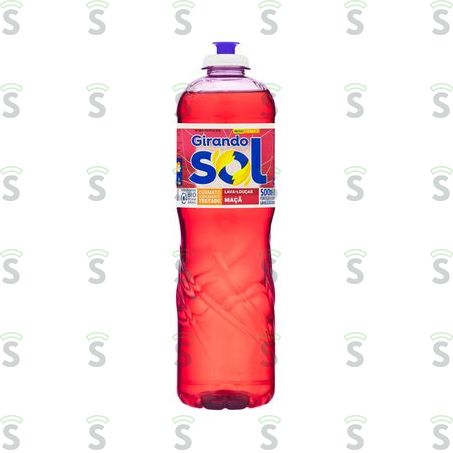  Detergente Líquido Girando Sol Maçã Embalagem 500ml