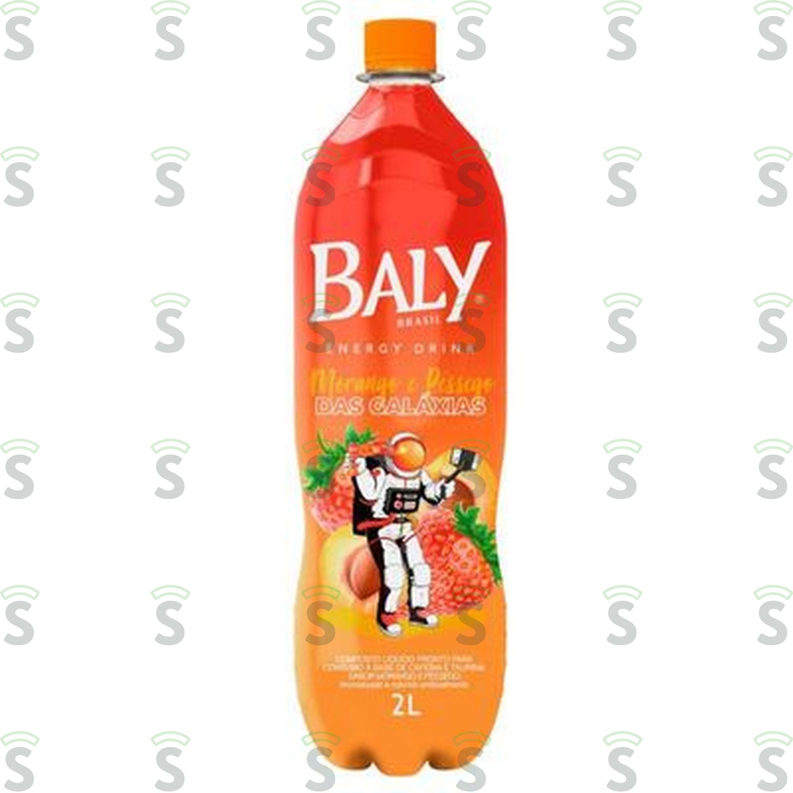 Energético Baly Morango e Pêssego das Galáxias Garrafa 2lt