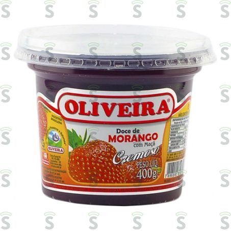  Doce de Morango Com Maçã Oliveira Pote 400gr