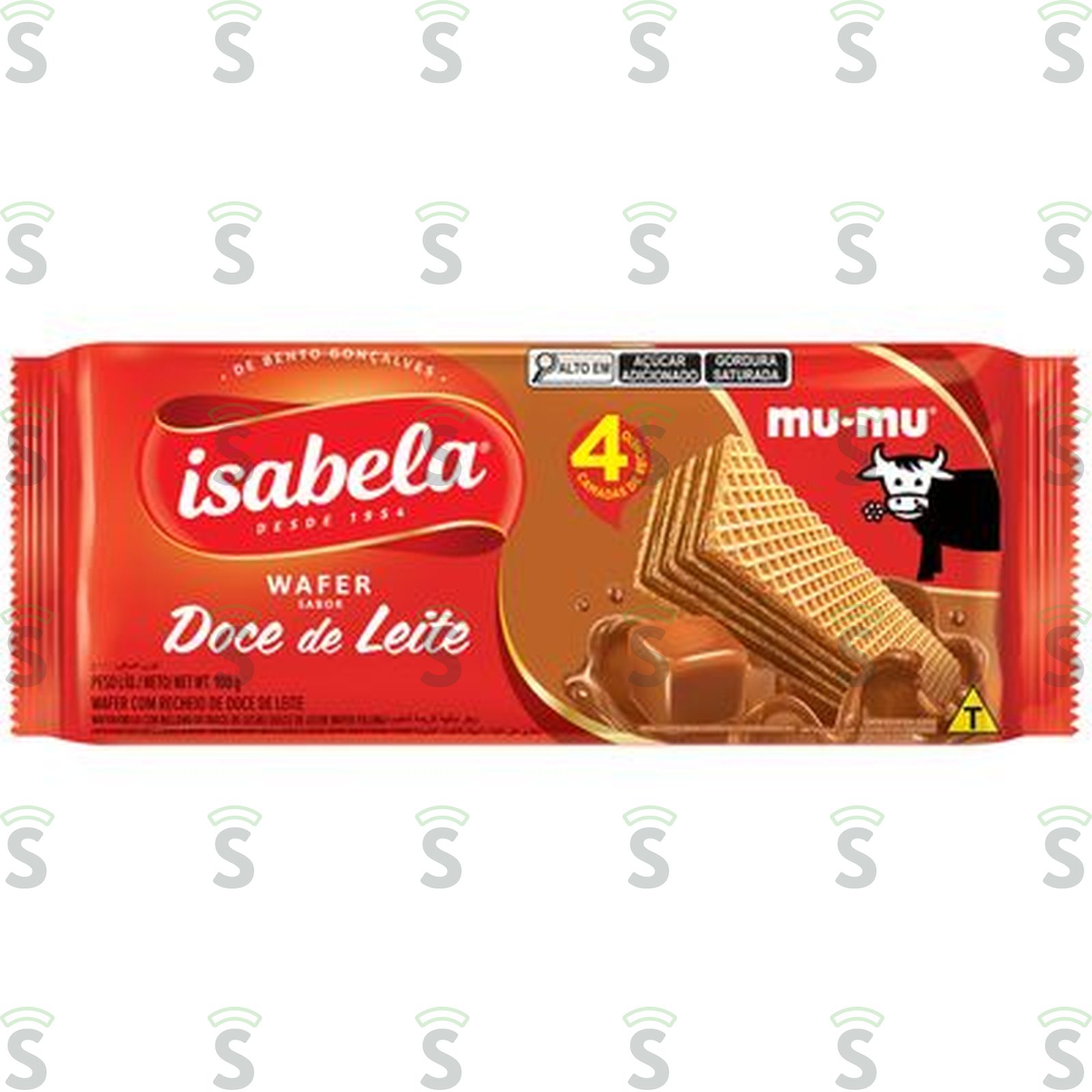 Biscoito Wafer Recheio Doce de Leite Isabela Pacote 100G
