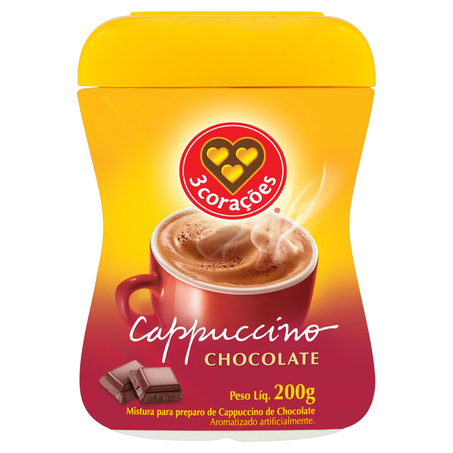 Cappuccino 3 Corações 200g - Chocolate