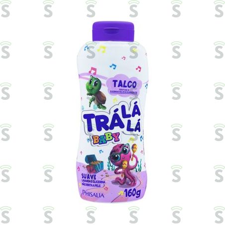  Talco Bebê Trá Lá Lá Kids Suave Frasco 160gr