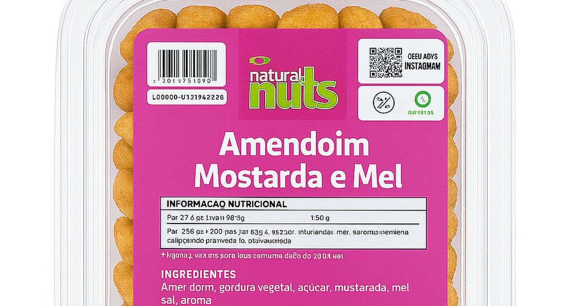 Amendoim Natural Nuts Mostarda e Mel 150G