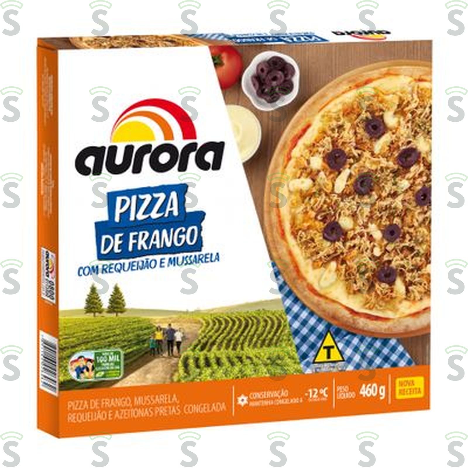 Aurora-pizza 460g frango c/requeijao mus