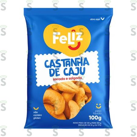  Castanha Caju Feliz 100g Torrada e Salgada