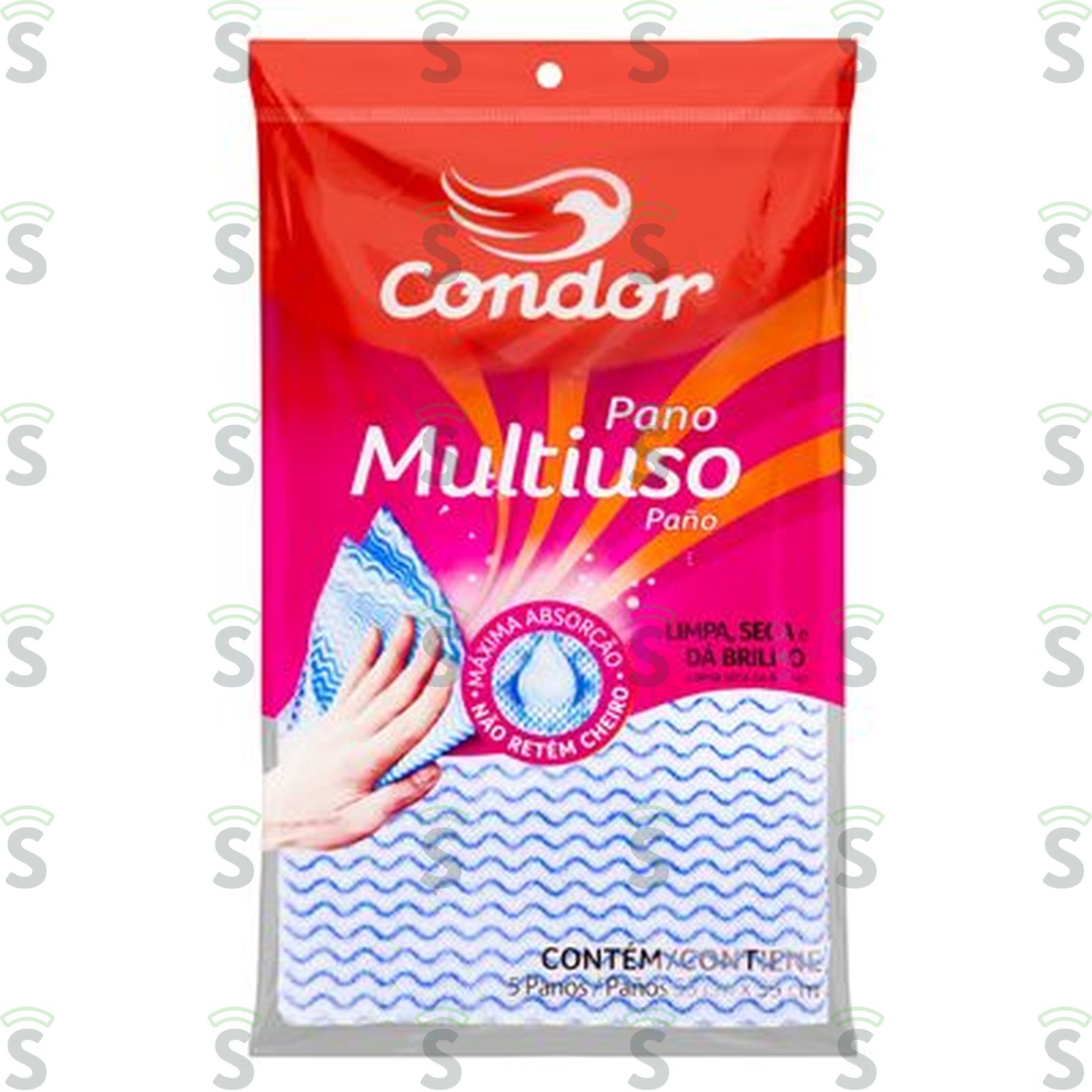 Pano Multiuso Condor Enxuto Embalagem 5UN