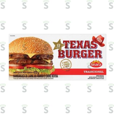  Hambúrguer Seara Texas Burger Misto 672g