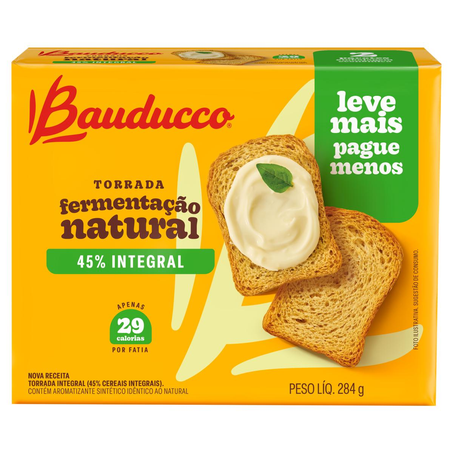 Torrada Bauducco 284g - Integral - Multipack
