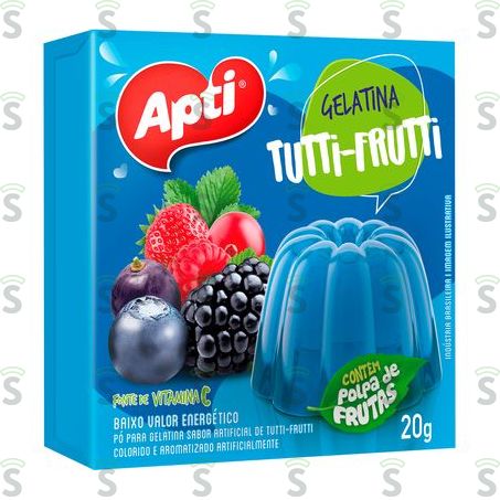  Gelatina Apti Sabor Tutti-frutti Caixa 20gr