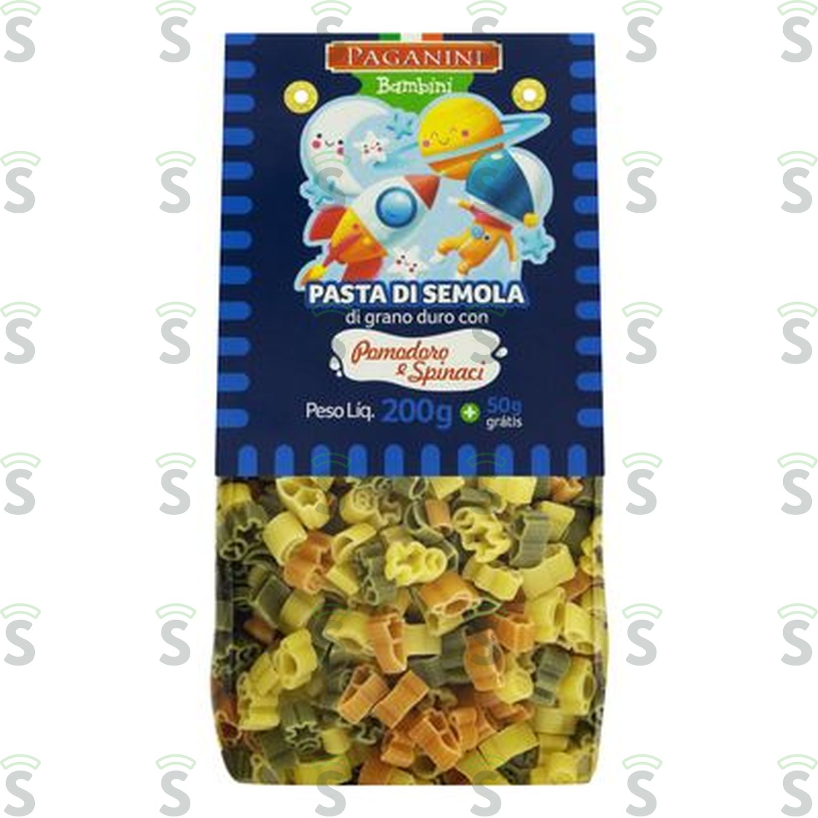 Macarrão Paganini Kids Bambini Espacial Oferta Embalagem 250G