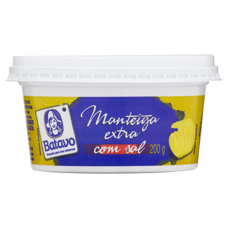 Manteiga Batavo 200g - Extra - Com Sal - Pote