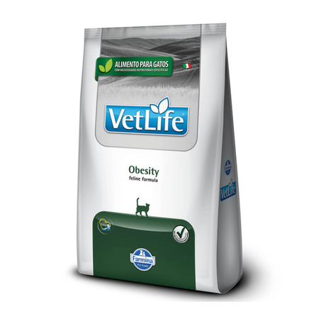 Ração Vet Life Natural Obesity para Gatos Adultos 400Gr