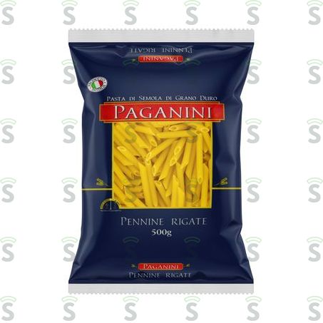 Macarrão de Sêmola Grano Duro Pennine Rigate Paganini Pacote 500g