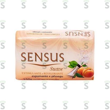  Sabonete Sensus Suave Champanhe e Pêssego Embalagem 150g