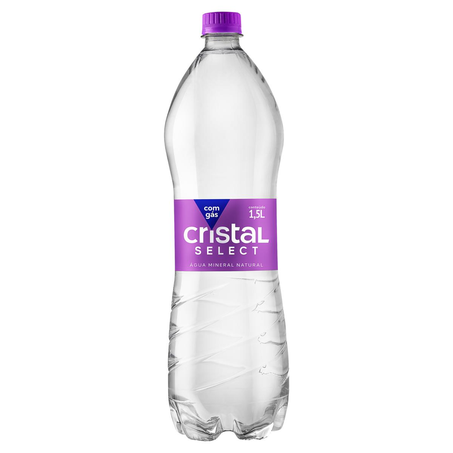 Água Mineral Cristal Select 1,5 Litro - Com Gás - Pet