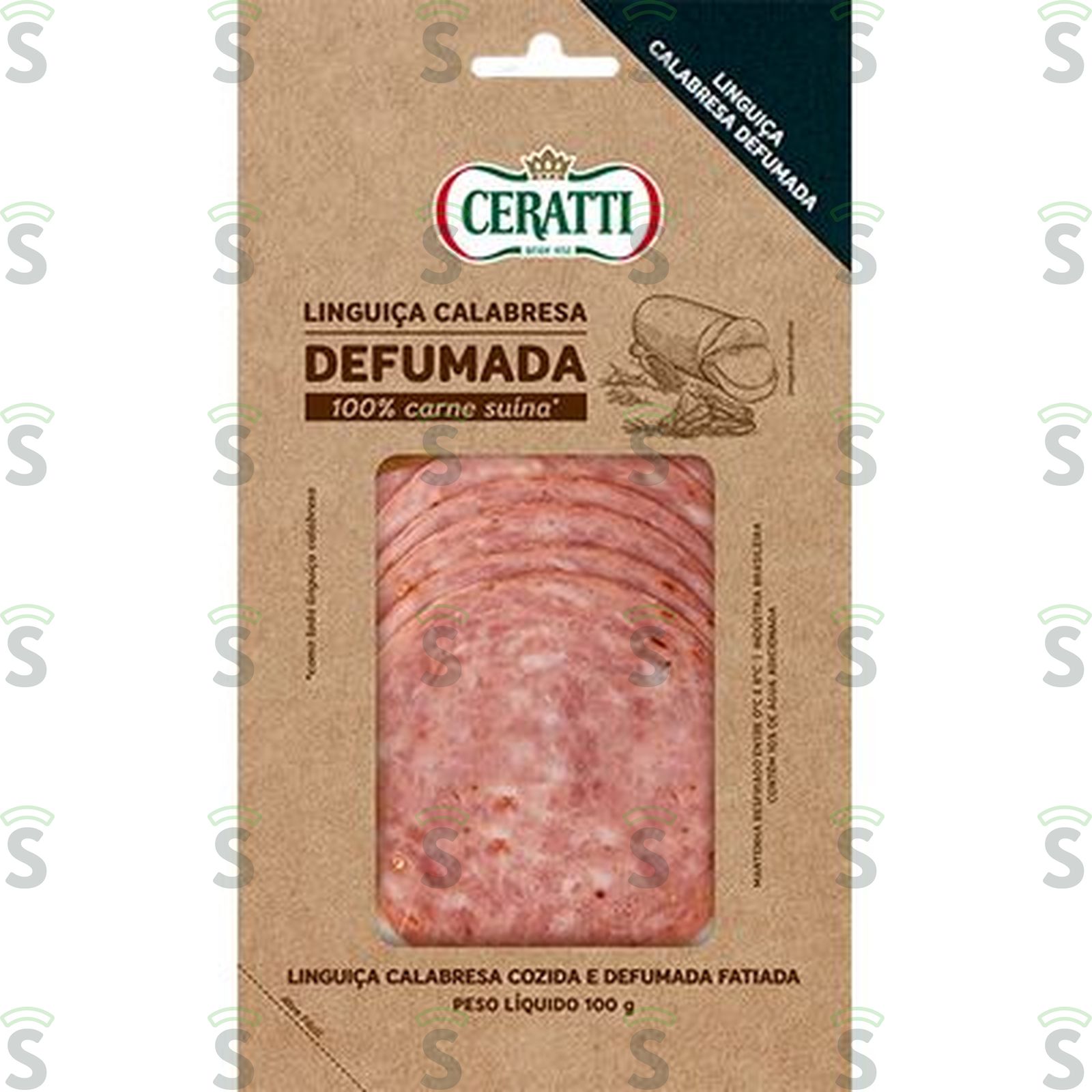 Linguiça Ceratti Calabresa Defumada Fatiada Pacote 100G