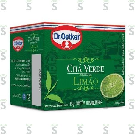  Chá Misto Dr.oetker Chá Verde e Limão Caixa Com 15un - 15gr
