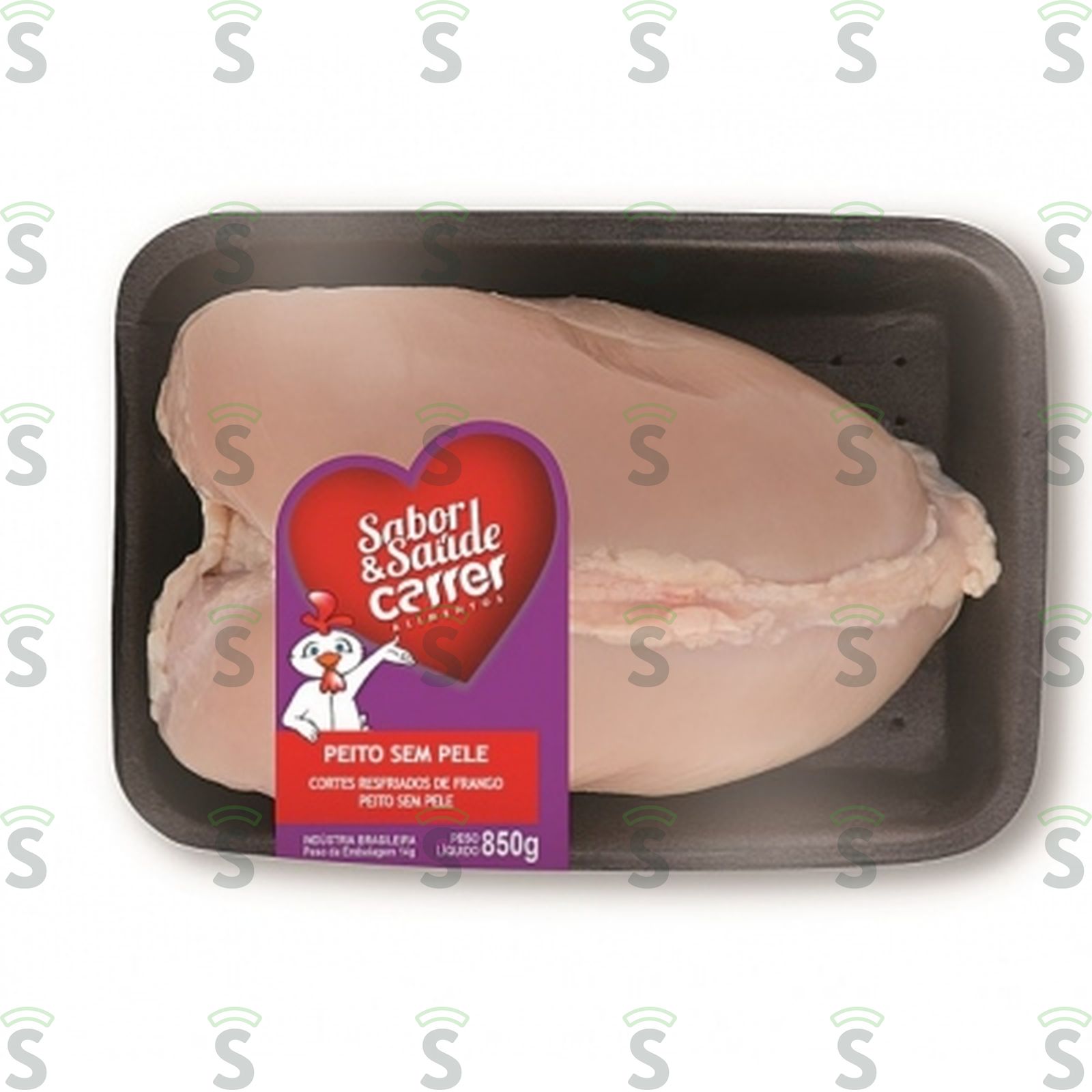 Peito De Frango Resfriado Sem Pele Carrer Bandeja 850G