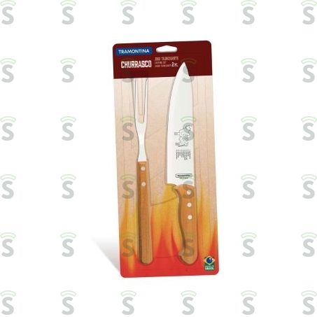  Kit Faca e Garfo Tramontina Em Inox Embalagem 2un