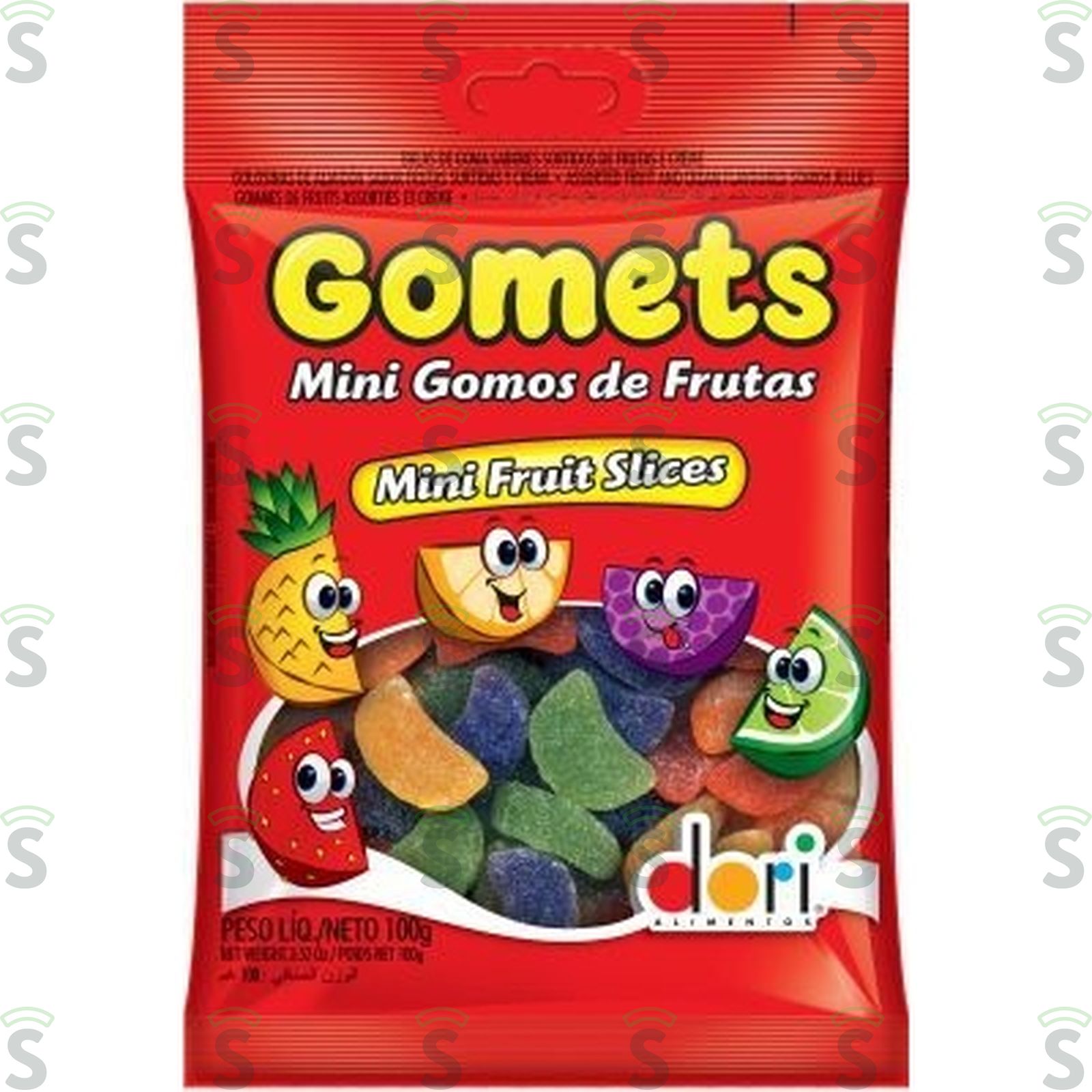 Goma Gomets Mini Gomos de Frutas Dori Pacote 100G