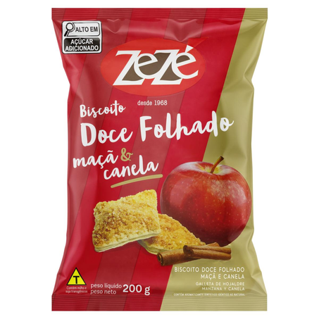 Biscoito Zezé 200g - Folhado - Maçã e Canela
