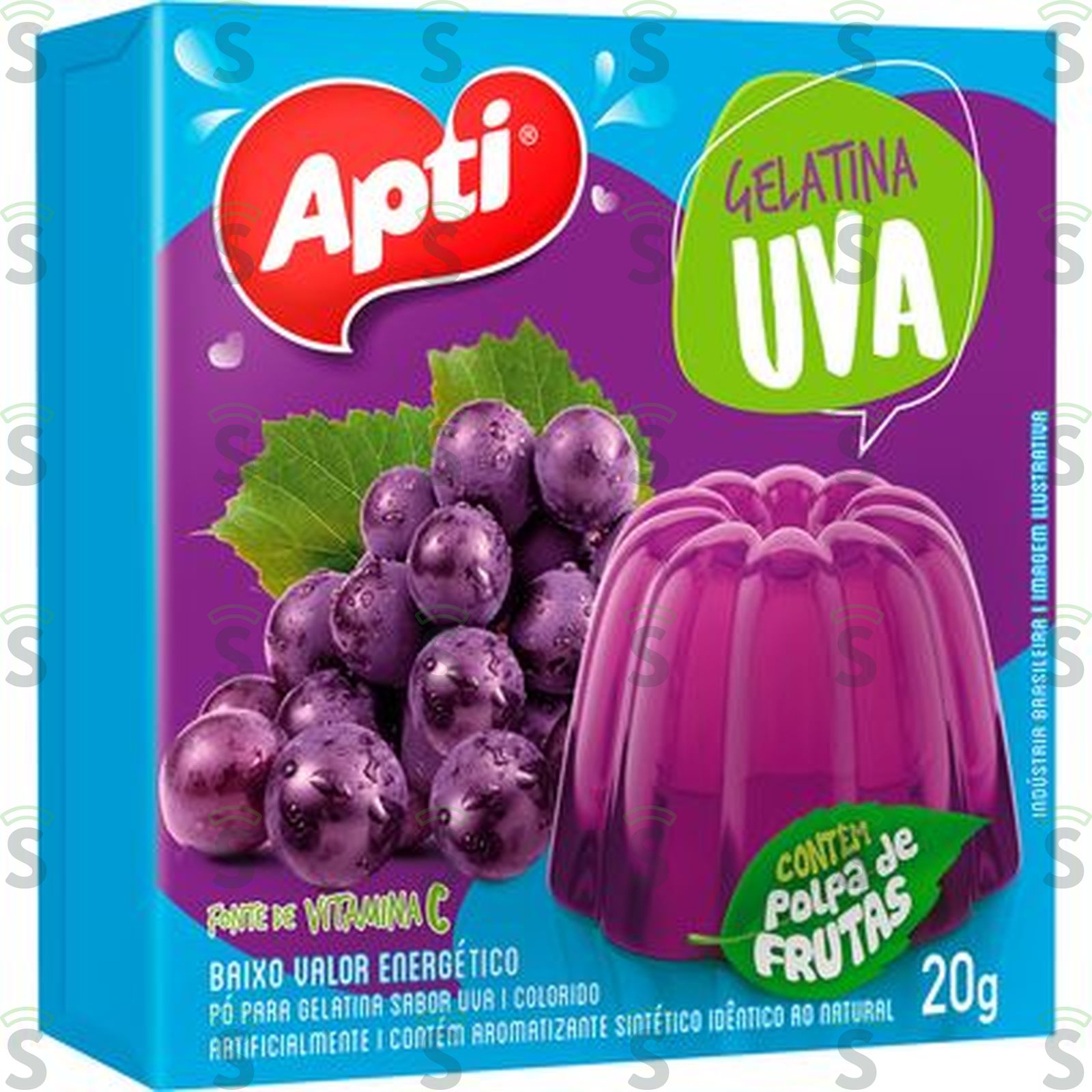 Gelatina Apti Sabor Uva Caixa 20gr