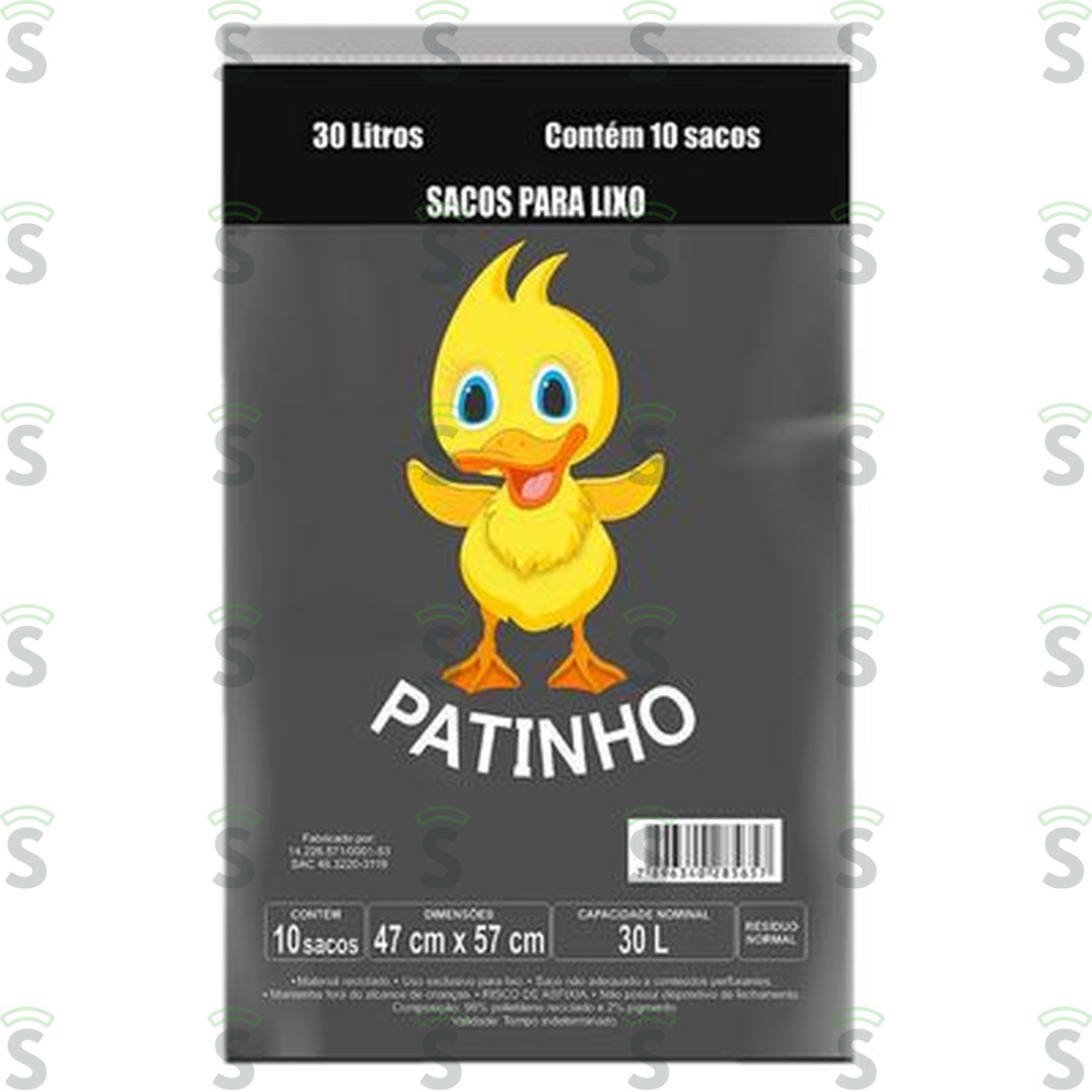 Patinho-saco lixo 30l