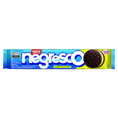 Biscoito Recheado Nestlé 90g - Negresco - Limão