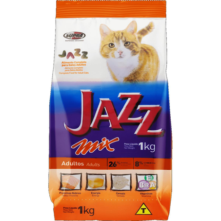 Ração Jazz 1kg - Adulto - Mix