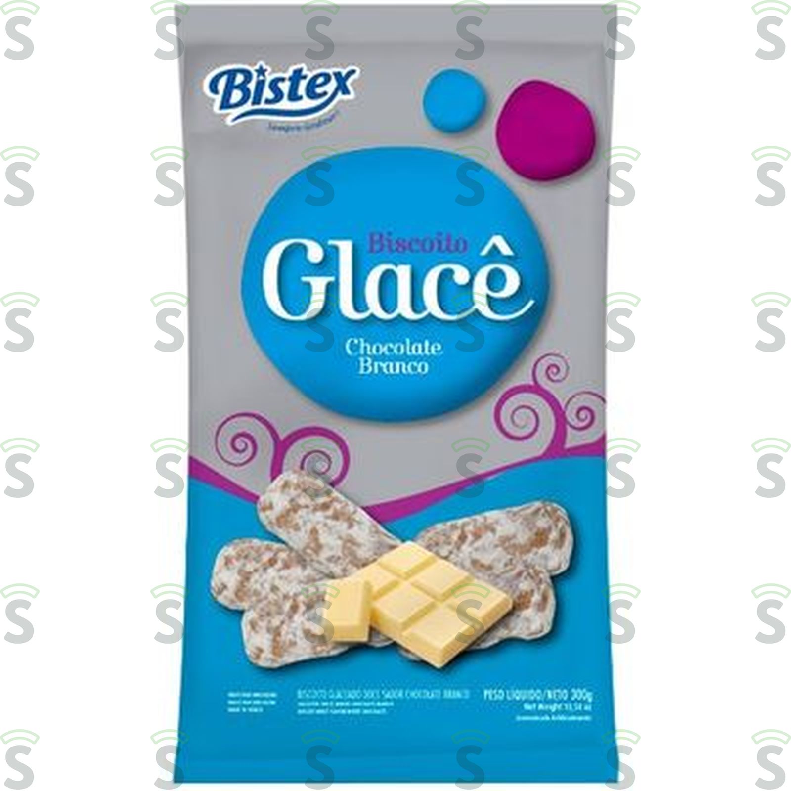 Bistex-biscoito 300g glaceados brancos