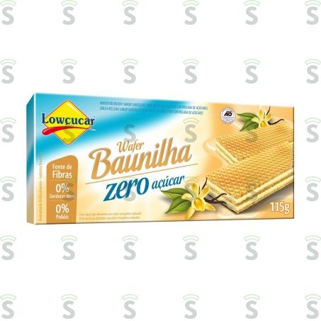 Lowcucar-wafer Zero 115g Baunilha