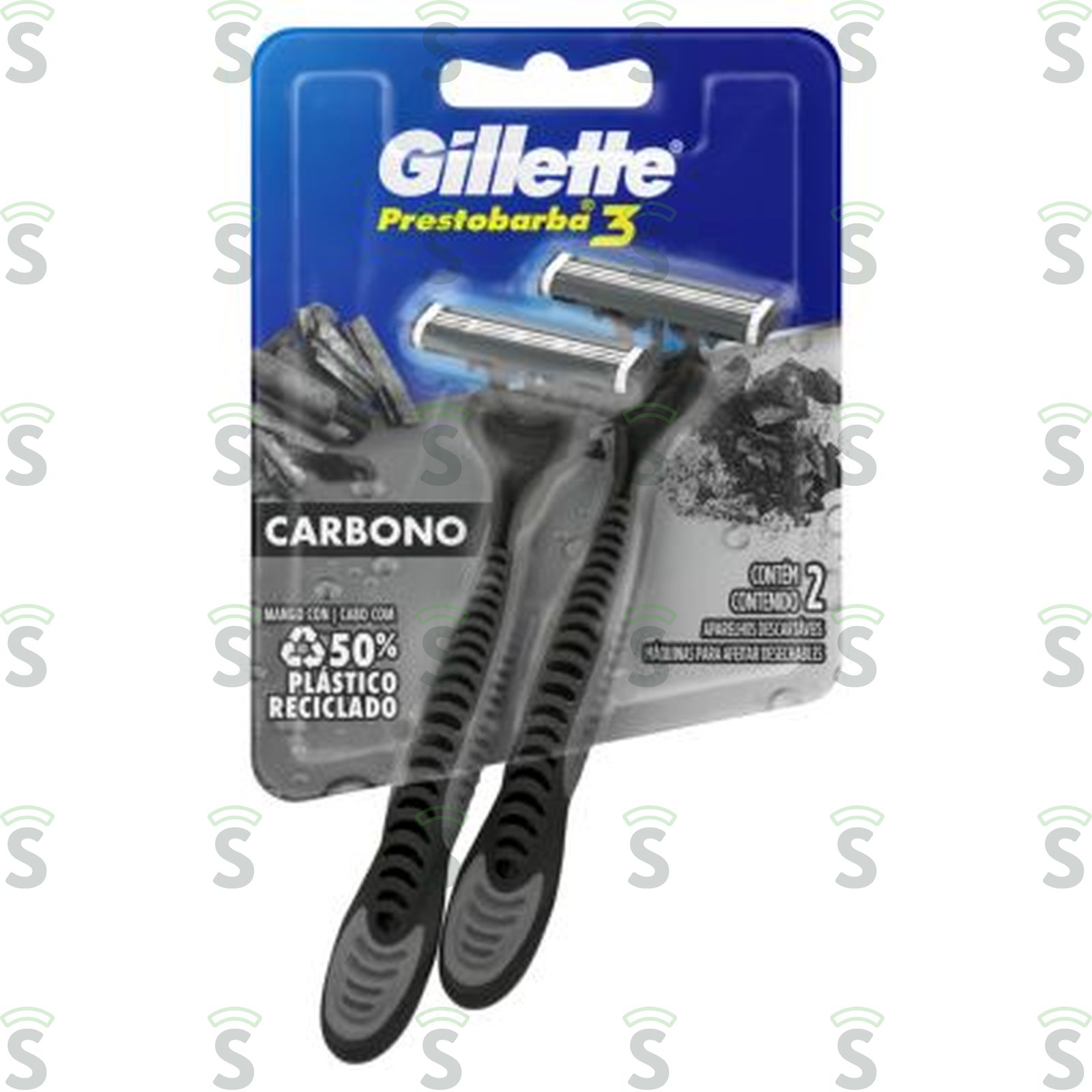 Gillette-prestobarba 3 carbono c/2