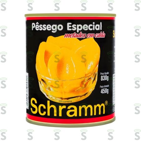  Pêssego Em Calda Metades Schramm Lata 830gr