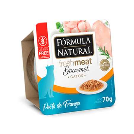 Ração Úmida Fórmula Natural Fresh Meat Gourmet Gatos Adultos Peito de Frango 70g